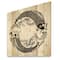 Designart - Chinese Koi Fish In Chinoiserie Style III - Nautical & Coastal Print on Natural Pine Wood